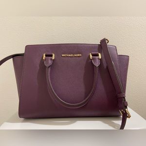 Michael Kors Selma Medium Saffiano Leather Satchel